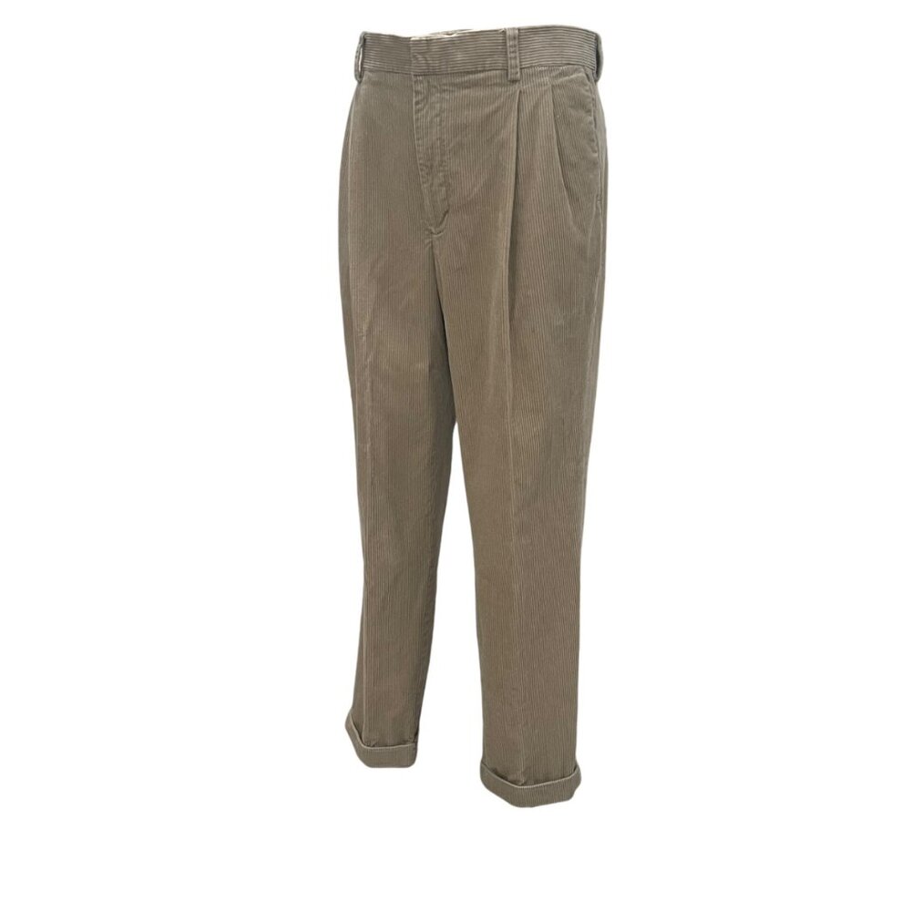 Banana Republic Smithfield Corduroy Pants 35x32 Khaki Cotton Classic Versatile - Picture 8 of 10